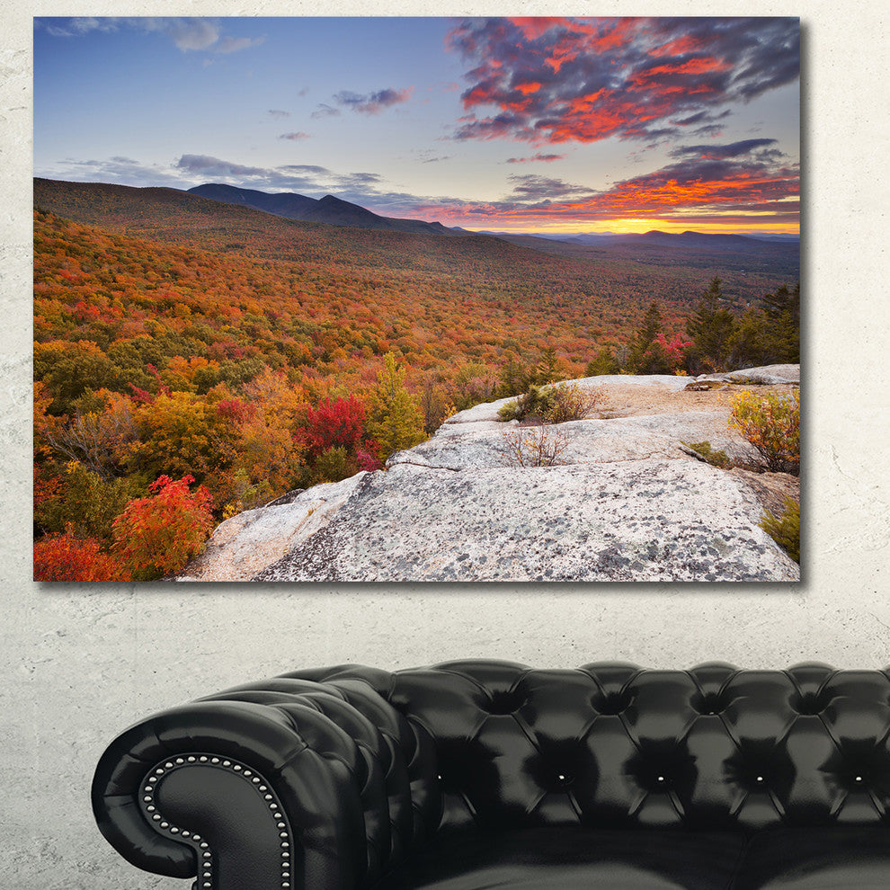 Endless Forests in Fall Foliage, Landscape Canvas Art Print, 60x40