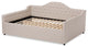 Mira Fabric Upholstered Daybed, Light Beige, Queen