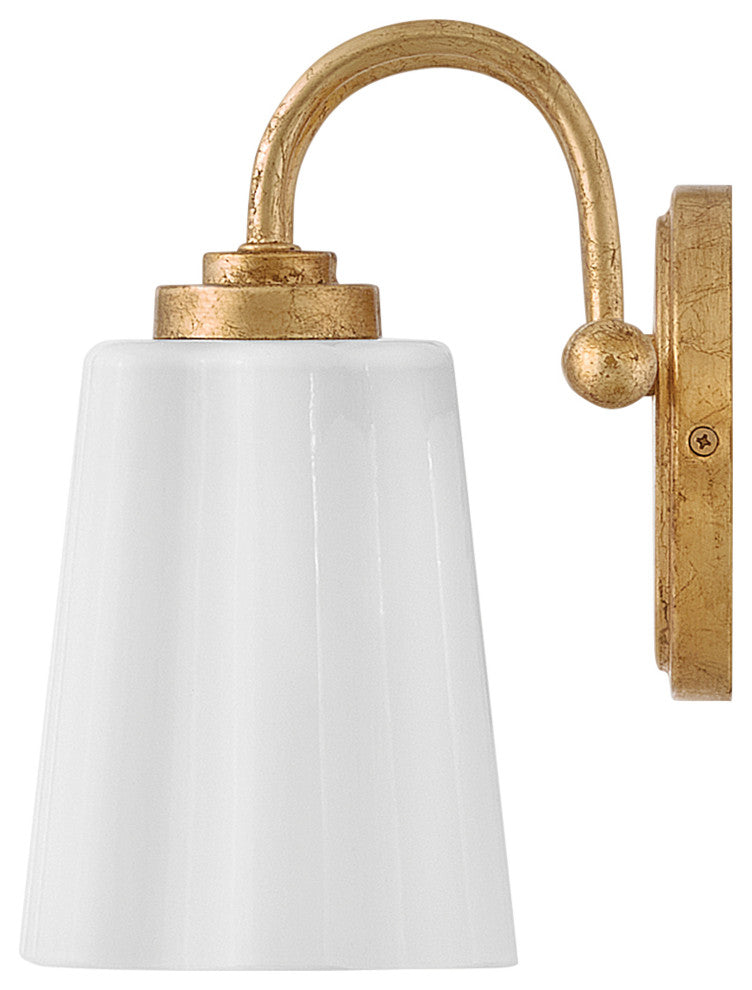 Lark Honey Small Two Light Vanity, Distressed Brass