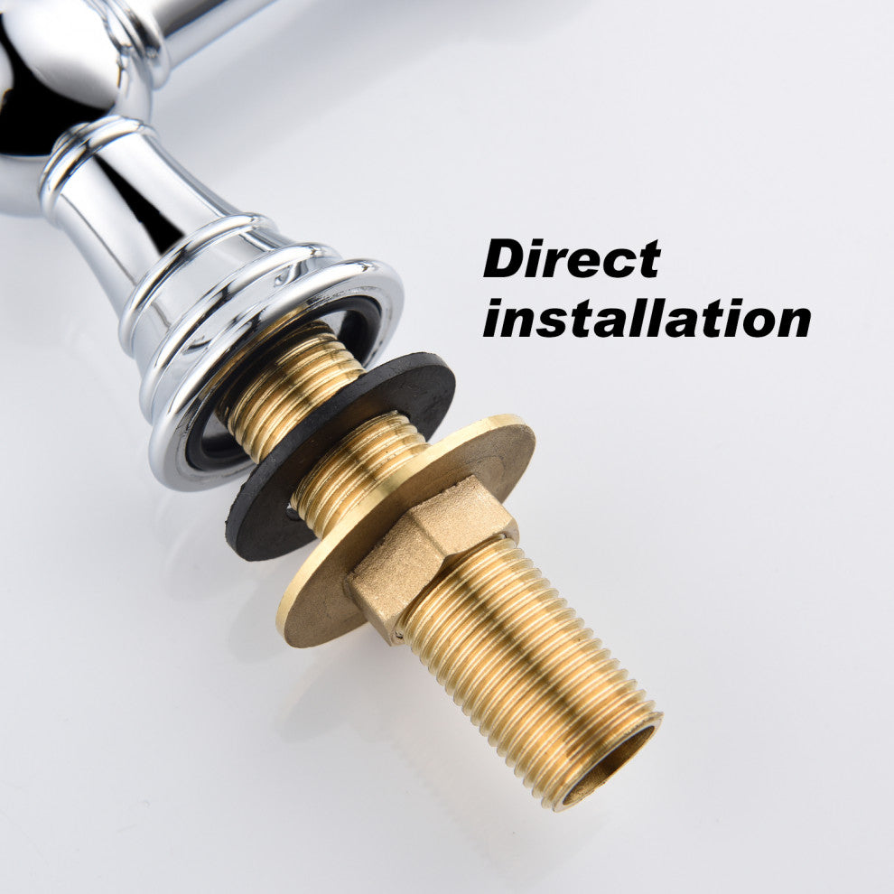 Wellfor Traditional Double Handle Widespread Kitchen Faucet