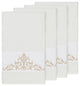 Scarlet 4-Piece Embellished Bath Towel Set, White