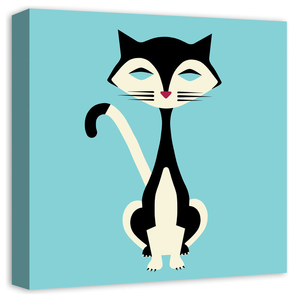 Mod Cat 16x16 Canvas Wall Art