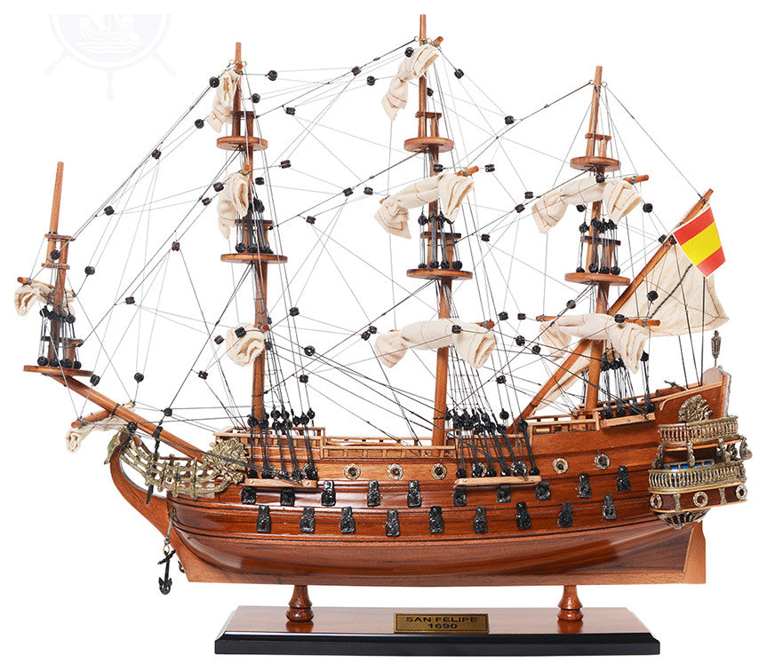 San Felipe Small With Display Case Museum-quality Fully Assembled Model Ship