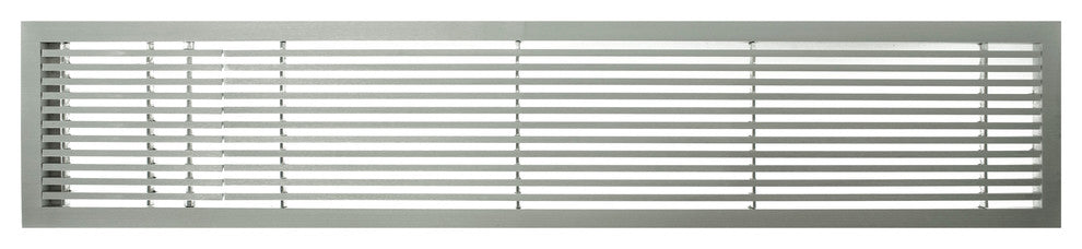 AG20 Series 4"x 48" Left Door Solid Aluminum Fixed Bar, Brushed Satin