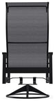 Leeward Sling Outdoor Swivel Rocker, Augustine Pewter/Black