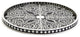 Two's Company Jaipur Palace Black and White Decorative Round Serving Tray