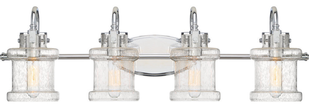 Quoizel DNY8604C Four Light Bath, Polished Chrome Finish