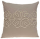 20" X 7" X 20" Cool Transitional Tan Cotton Accent Pillow Cover With Down Insert