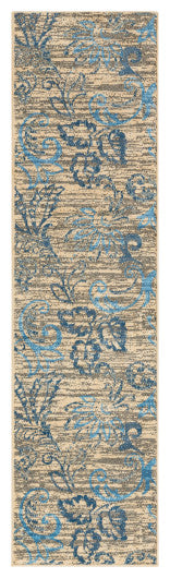 Surya Riley RLY-5109 6'7"x9'6" Rug, Denim/Sky Blue/Charcoal/Beige/White