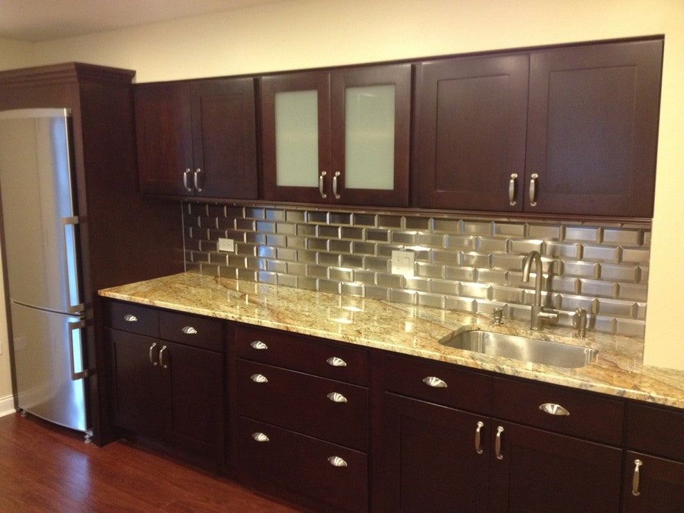 Oddysey Subway Stainless Steel Mosaic Tile, Sample