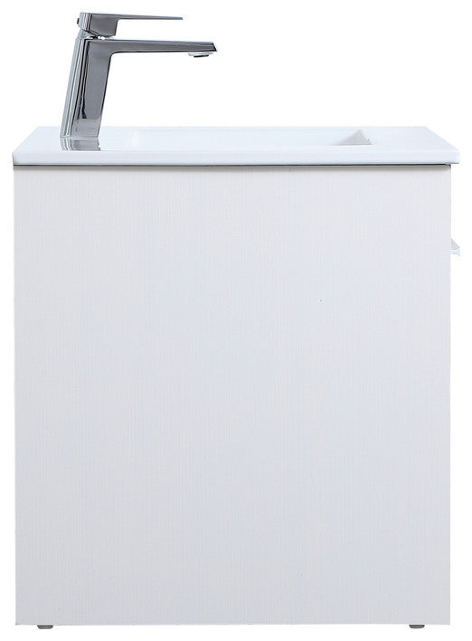 Single Bathroom Floating Vanity, White, 30"