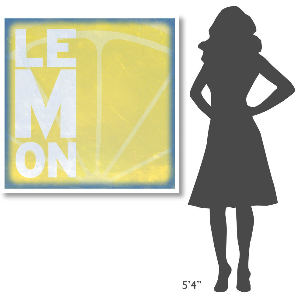 "Citrus - Lemon" Digital Paper Print by BG.Studio, 42"x42"
