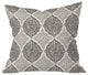 Belle13 Curly Rhombus Neutral Outdoor Throw Pillow, Small