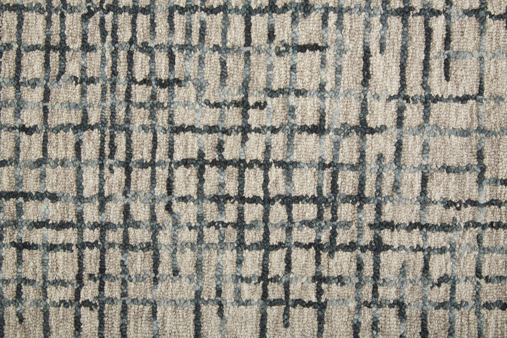 Weave & Wander Carrick Architectural Rug, Gray/Green/Tan, 10'x14'