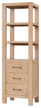 Leon Storage Cabinet for Bath, Kitchen and Living Room, Fir Wood Brown, 22"