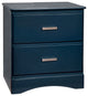Prismo Transitional Style Night Stand, Blue