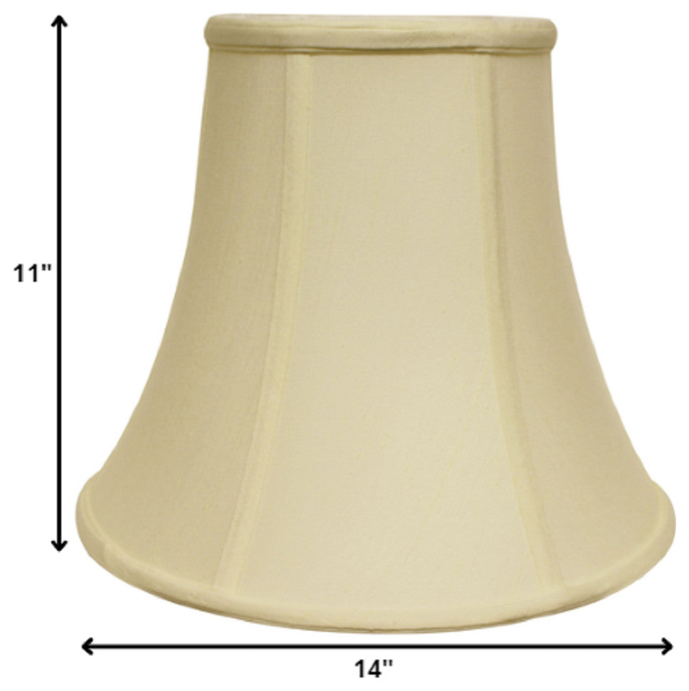 14" Ivory Premium Bell Monay Shantung Lampshade