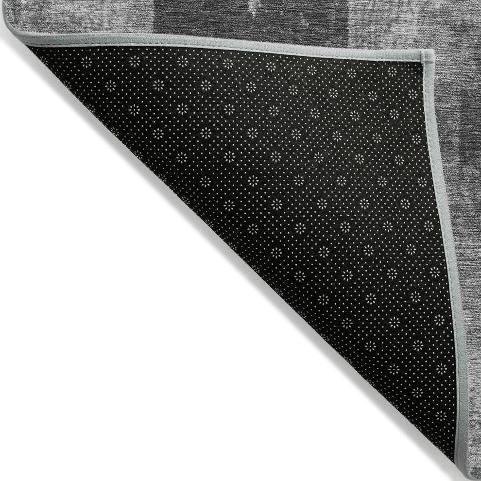 Machine Washable Indoor/Outdoor Chantille ACN1894 Gray 3' x 5' Rug