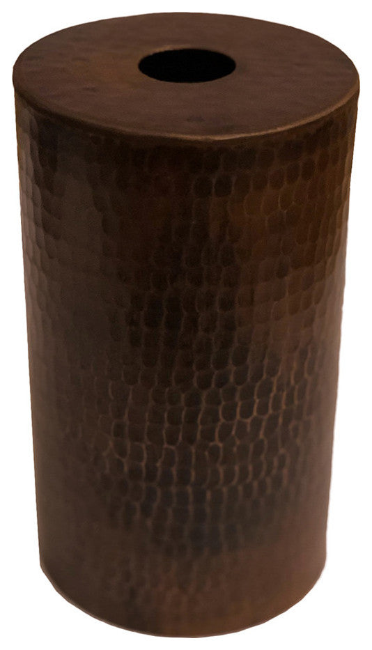 Hand Hammered Copper 4" Round Cylinder Pendant Light Shade
