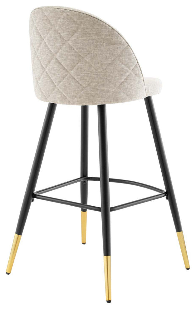 Cordial Fabric Bar Stools - Set of 2-Beige