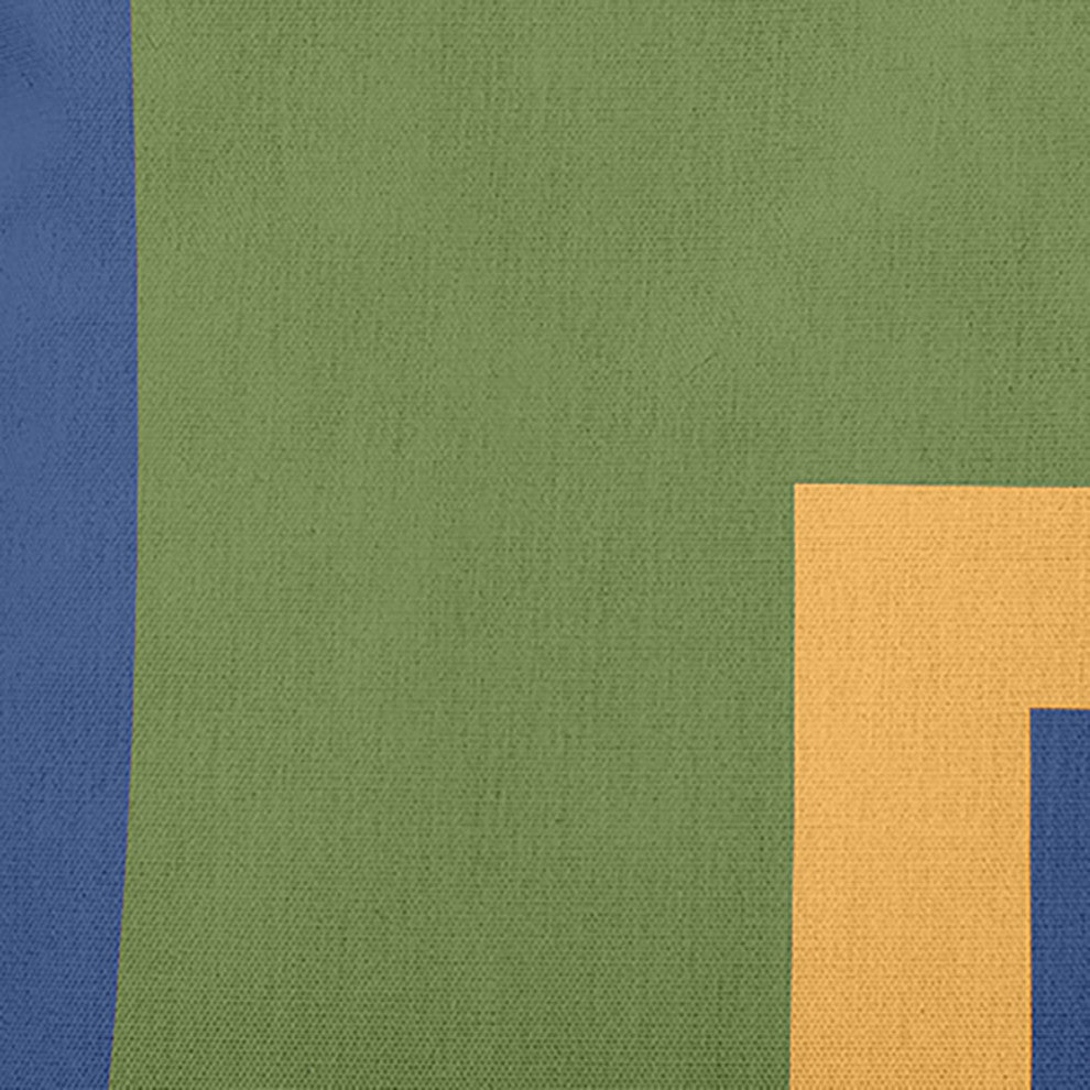 Bold Blocks Polyester Indoor/Outdoor Pillow, Nautical Navy, 18"x18"