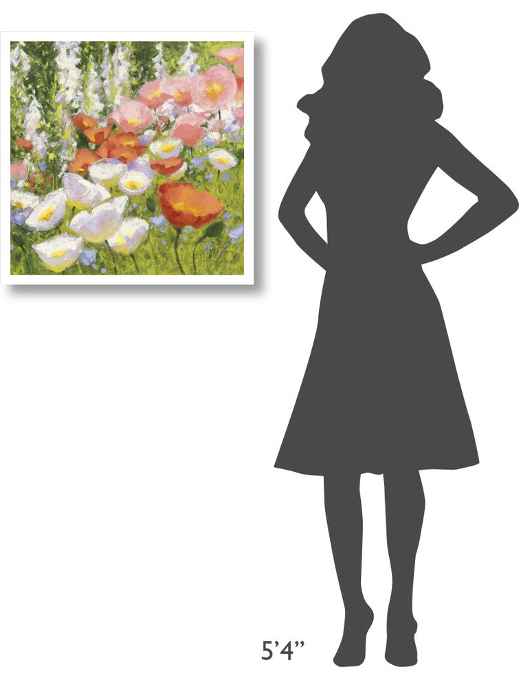 "Garden Pastels II" Digital Paper Print by Shirley Novak, 26"x26"