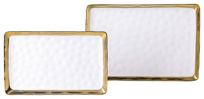 2-Piece Stone Lain Florian Porcelain Serving Set, White