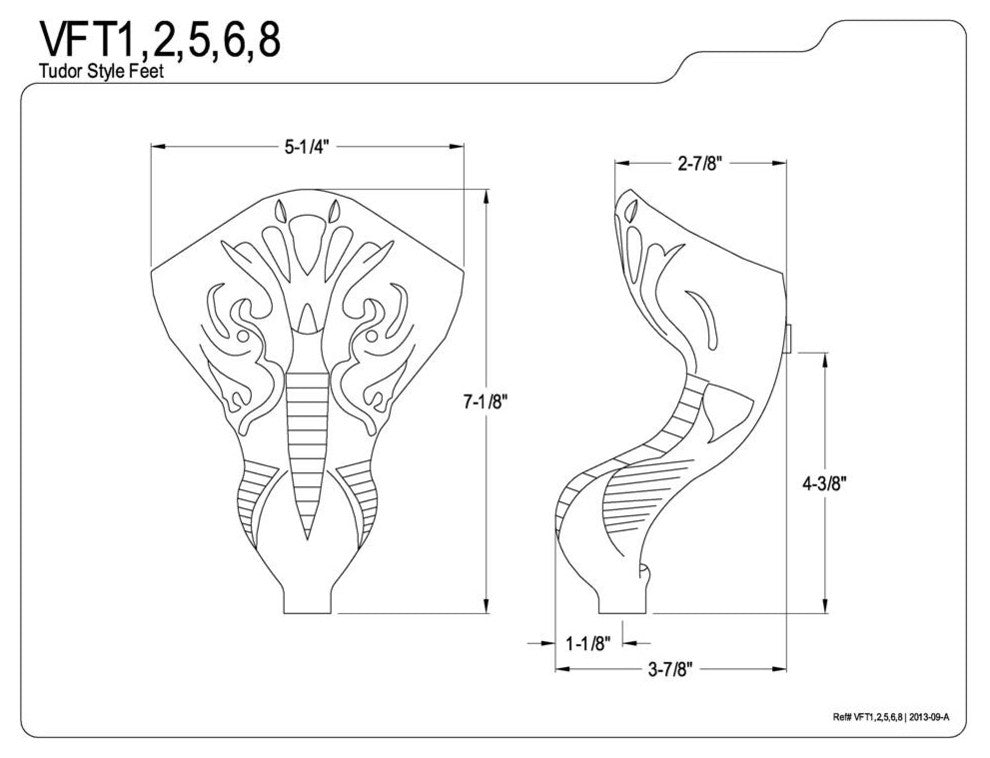 Satin Nickel 4 Pcs (set) Tudor Copper Eagle Claw and Ball Tub Feet VFT8