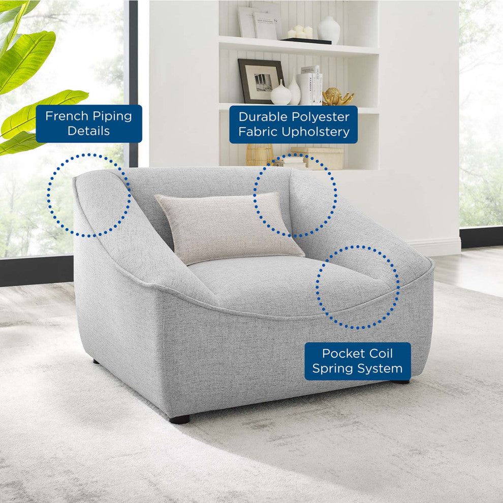 Comprise 2-Piece Living Room Set Light Gray