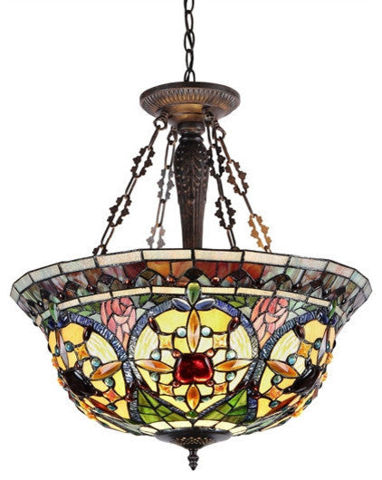 Harlan 3-Light Victorian Inverted Ceiling Pendant