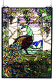 Meyda lighting 50562 19"W X 40"H Tiffany Peacock Wisteria Stained Glass Window