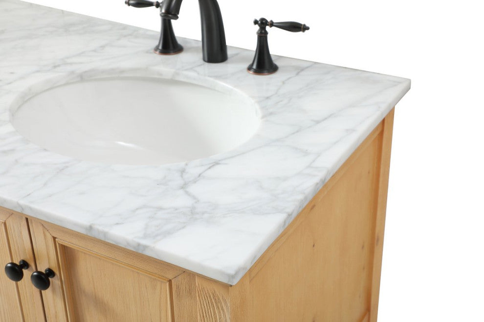 Home Living 22" Transitional Natural Wood-Light Bathroom Vanity