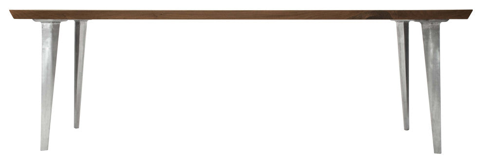 Walnut Table with Sand Cast Aluminium Legs 91"x36"x30"