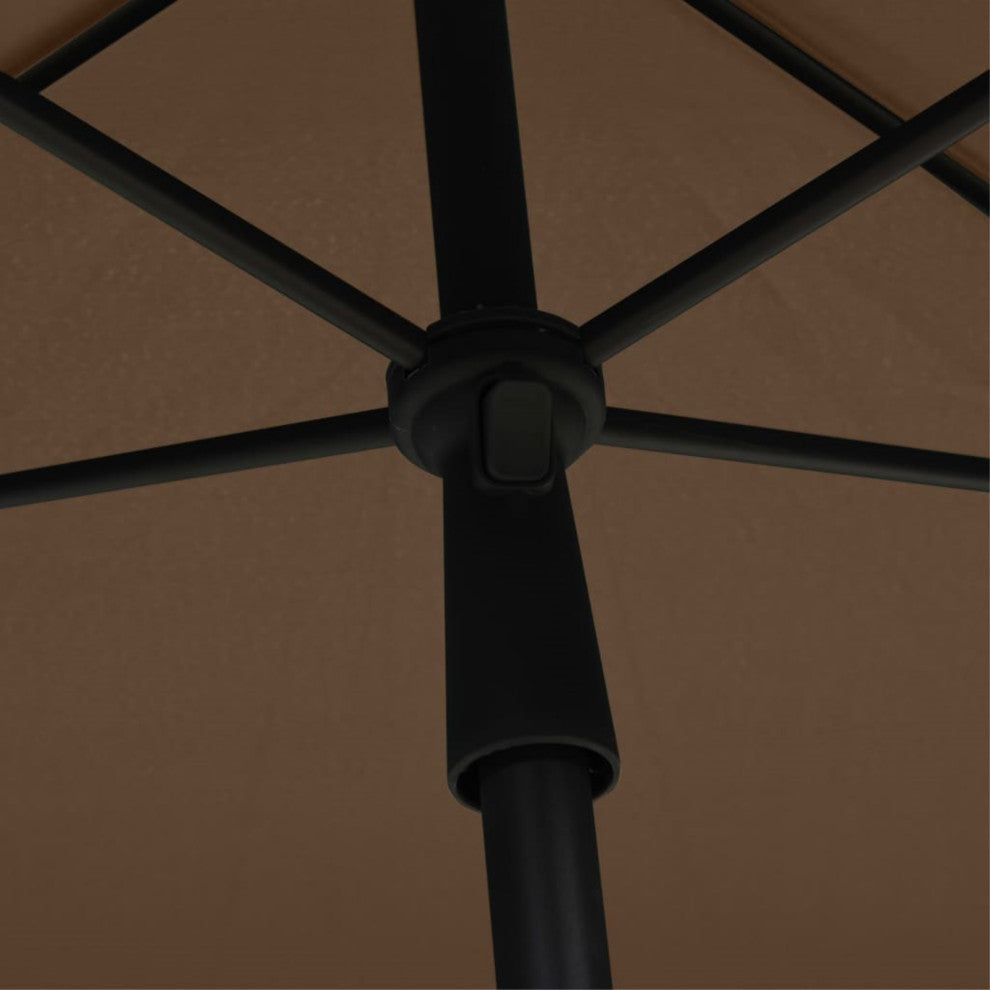 vidaXL Garden Parasol with Pole 82.7"x55.1" Taupe