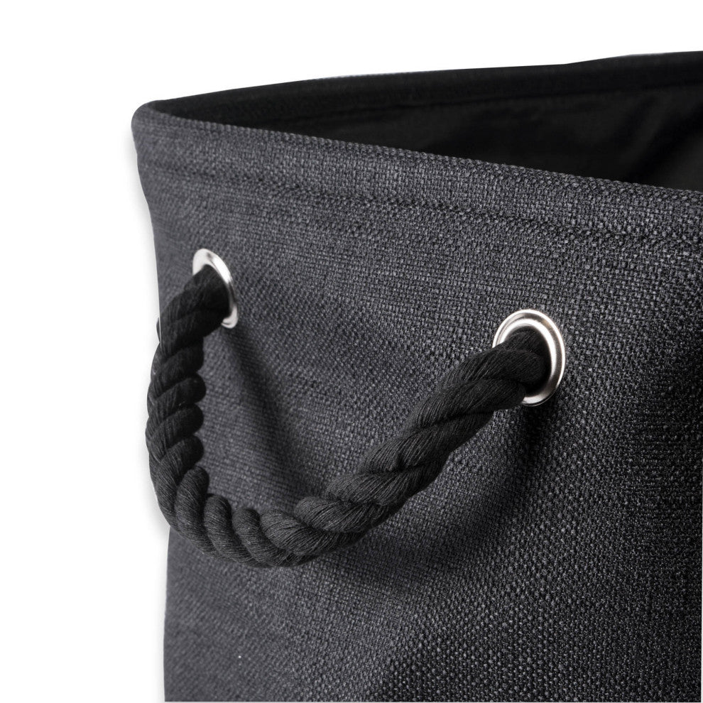 Polyester Bin Variegated Black Rectangle Medium 16"x10"x12"