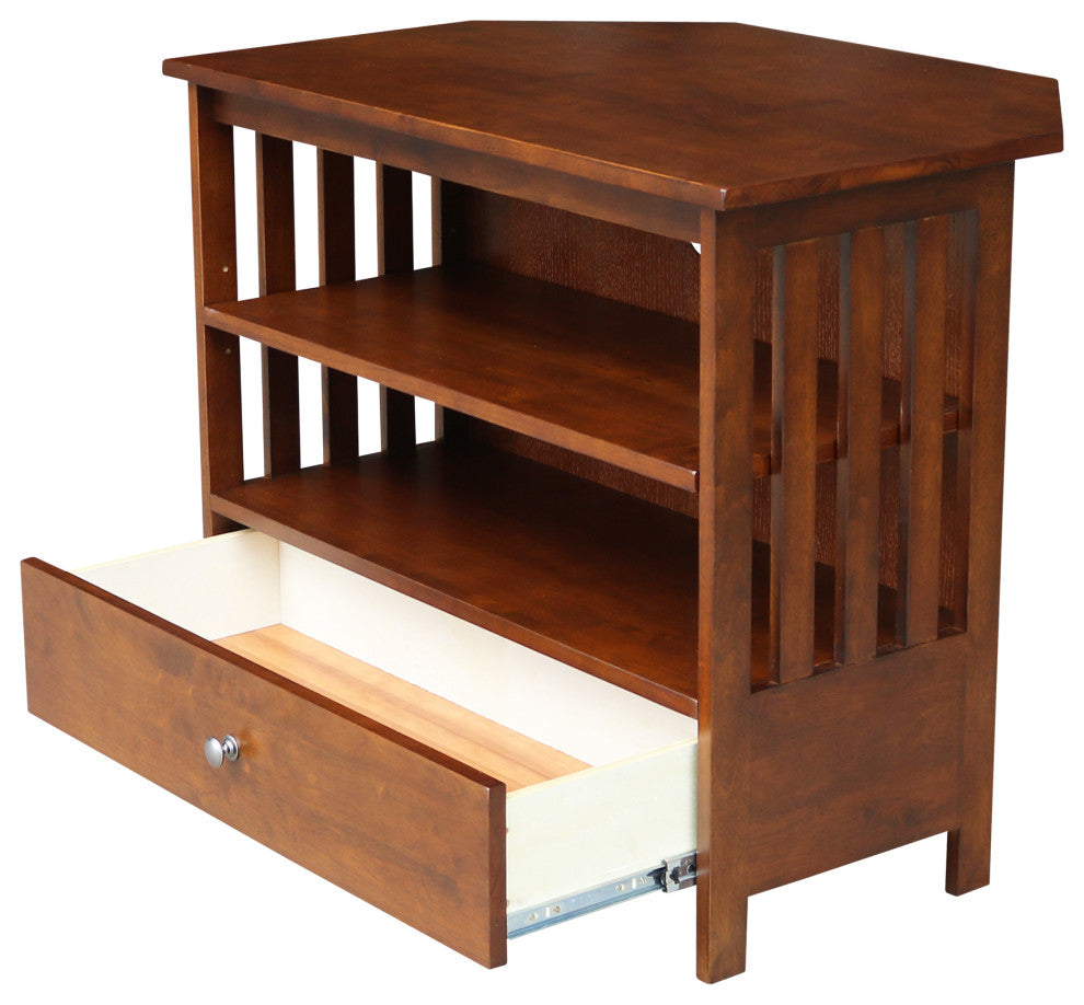 Mission Corner Entertainment / TV Stand, Espresso