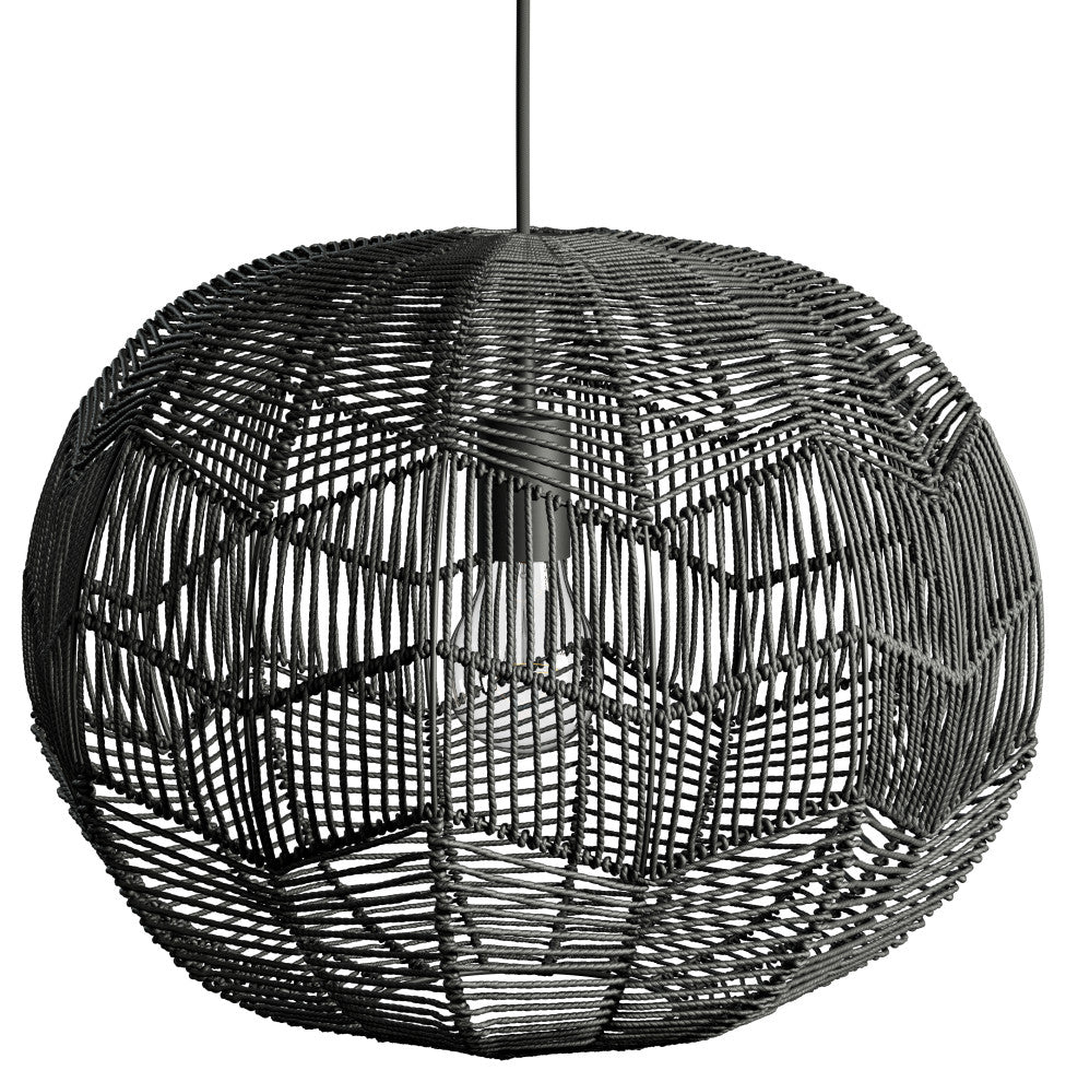 Kenroy 94149BL 1-Light Pendant, Snaggle Collection, Black Finish