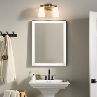 14.25" 2-Light Vanity Light With Opal Glass