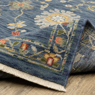 Leoness Vintage Traditional Blue/ Multi Area Rug, 3'3" x 5'