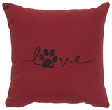 Image Pillow 16x16 Love Paw Cotton Brick