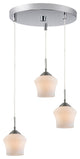Belmont Mini-Pendant, Satin Nickel, 3-Light