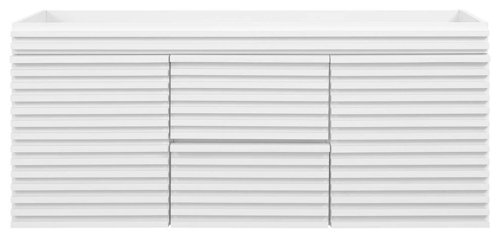 Render 48" Wall-Mount Bathroom Vanity Cabinet, White