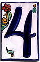 Colonial Talavera Ceramic House Number Four