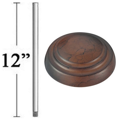 MinkaAire MA DR512 12" Ceiling Fan Downrod for 9 Ft Ceilings - Volterra Bronze