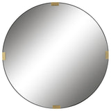 Uttermost 09882 CLIP 42-1/2" Diameter Circular Framed Bathroom - Satin Black