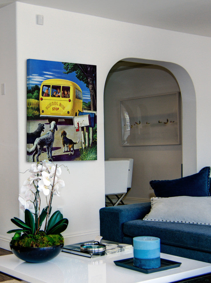 "School Bus" Painting Print on Canvas by Stevan Dohanos
