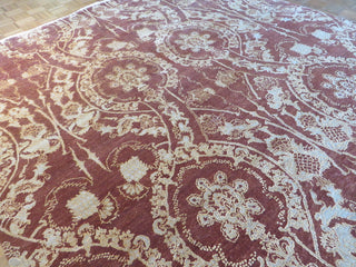 8"x10" Hand-Knotted Brown Wool and Silk Modern Oriental Rug