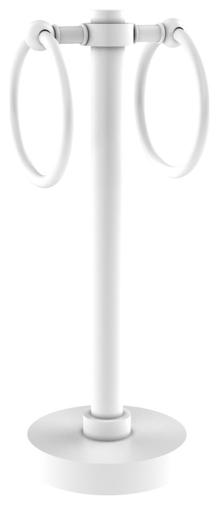 Vanity Top 2 Towel Ring, Matte White