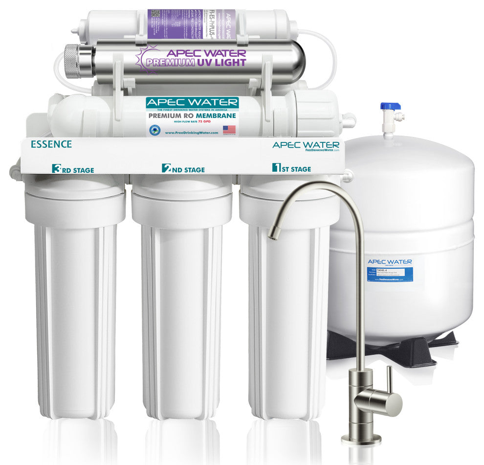 APEC Essence Alkaline Mineral pH+ and UV Ultra-Violet Sterilizer RO System