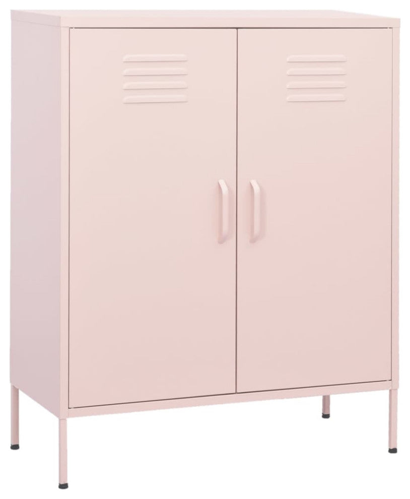 Vidaxl Storage Cabinet Pink 31.5"x13.8"x40" Steel